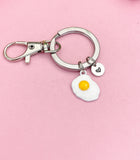 Bronze Fry Egg Charm Keychain, N986A