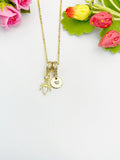 18K Gold Plated Spider Clear Cubic Zirconia Pendant Necklace, Dainty Gift for Her, N6977C