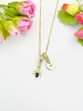 18K Gold Plated Spider Black Cubic Zirconia Pendant Necklace, Dainty Gift for Her, N6977BL