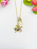 Sea Turtle Necklace, 18K Gold Plated, Ocean Gift for Her, N6982