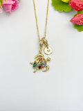Sea Turtle Necklace, 18K Gold Plated, Ocean Gift for Her, N6982
