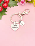 Bonus Grandpa Silver Heart Keychain – Sweet Grandfather Gift from Kids, D614