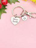 Bonus Family Silver Heart Keychain – Meaningful Gift for Loved Ones, D615