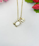18K Gold Plated Enamel Crab Pendant Necklace, Cubic Zirconia Accents, Ocean Charm