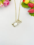 18K Gold Plated Enamel Crab Pendant Necklace, Cubic Zirconia Accents, Ocean Charm