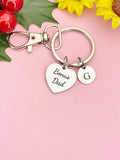 Bonus Dad Silver Heart Keychain – Meaningful Gift for Loved Ones, D617