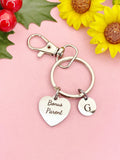 Bonus Parent Silver Heart Keychain – Meaningful Gift for Loved Ones, D618