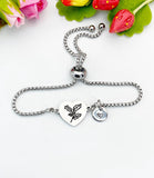 Holy Flower Silver or Gold Bracelet – Dainty Floral Faith Symbol Gift Jewelry, N625
