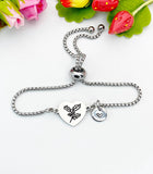Holy Flower Silver or Gold Bracelet – Dainty Floral Faith Symbol Gift Jewelry, N625