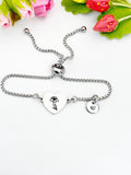 Daffodil Flower Heart Charm Silver or Gold Bracelet – Dainty Floral Gift Jewelry, N626