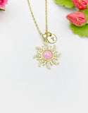 Sunburst Cubic Zirconia Pendant Gold Sun Necklace, Dainty Sparkle Personalized Gift, N7007