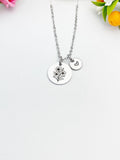 Silver Nerium Oleander Flower Necklace, Floral Pendant, Dainty Jewelry, D610S