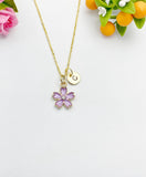Gold Sakura Flower Charm Necklace, Cherry Blossom, N5911
