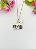 Gold Camera Pendant Necklace – Dainty Photographer Charm Gift Jewelry, N6912