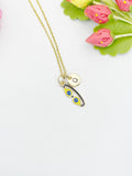 Gold Diving Goggles Pendant Necklace – Dainty Sports Charm Gift Jewelry, N6915