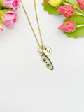 Gold Diving Goggles Pendant Necklace – Dainty Sports Charm Gift Jewelry, N6915