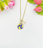 Gold Volleyball Pendant Necklace – Dainty Sports Charm Gift Jewelry, N6917