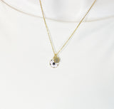 Gold Soccer Pendant Necklace – Dainty Sports Charm Gift Jewelry, N6918