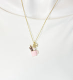 Gold Pen Holder Pendant Necklace – Dainty Writer Charm Gift Jewelry, N6919