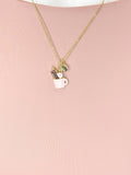 Gold Pen Holder Pendant Necklace – Dainty Writer Charm Gift Jewelry, N6919