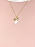 Gold Pen Holder Pendant Necklace – Dainty Writer Charm Gift Jewelry, N6919