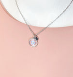 Silver Real Forget Me Not Necklace, Dried Press Flower Jewelry Gift, N6600S