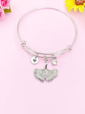 Silver Gingko Leaf Charm Bracelet, N1943B