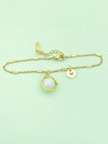 Silver or Gold Jade Bracelet, Natural Gemstone Jewelry N3961B