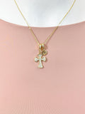 Cross Cubic Zirconia Pendant 18K Gold Plated Necklace, Dainty Personalized Faith Gift, N7024