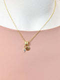 Gold Tiny Cross Cubic Zirconia Charm Necklace, Dainty Personalized Faith Gift, N7026
