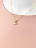 Gold Tiny Cross Cubic Zirconia Charm Necklace, Dainty Personalized Faith Gift, N7026