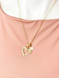 18K Gold Plated Heart Cubic Zirconia Pendant Gold Necklace – Girlfriend, Mother's Day, Wife, Anniversary, Romantics Gift, N6924