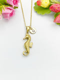Seahorse Gold Necklace, Gift for Conservation Scientist, Wildlife Research Assistant, Field Technician, Ecologist, Biologist, N6931