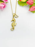 Seahorse Gold Necklace, Gift for Conservation Scientist, Wildlife Research Assistant, Field Technician, Ecologist, Biologist, N6931