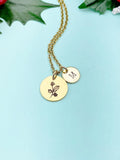 Gold Holly Flower Charm Necklace, N3836G
