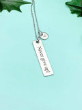Never Give Up Charm Silver Necklace, D529