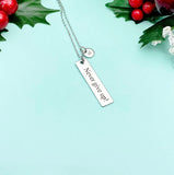 Never Give Up Charm Silver Necklace, D529