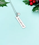 Never Give Up Charm Silver Necklace, D529