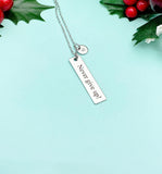 Never Give Up Charm Silver Necklace, D529