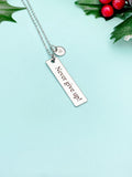 Never Give Up Charm Silver Necklace, D529