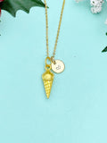 Gold Ice Cream Cone Necklace Birthday Gifts, Personalized Gifts, N5200
