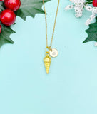 Gold Ice Cream Cone Necklace Birthday Gifts, Personalized Gifts, N5200