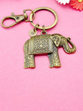 Bronze Elephant Charm Keychain, N5823