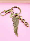 Bronze DNA Angel Wing Charm Keychain, N4669W