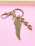 Bronze DNA Angel Wing Charm Keychain, N4669W