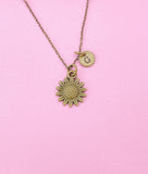 Sunflower Charm Bronze Necklace, N1573BR