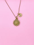 Sunflower Charm Bronze Necklace, N1573BR