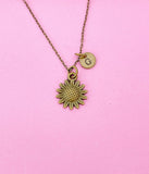 Sunflower Charm Bronze Necklace, N1573BR