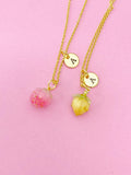Wildflower Gold Necklace, Yellow Flower Jewelry, N4872Y