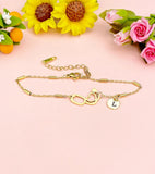 Gold Stainless Steel Stethoscope Heart Bracelet, Medical Device Charm, Doctor Nurse, Medical Student Gift, N5627G